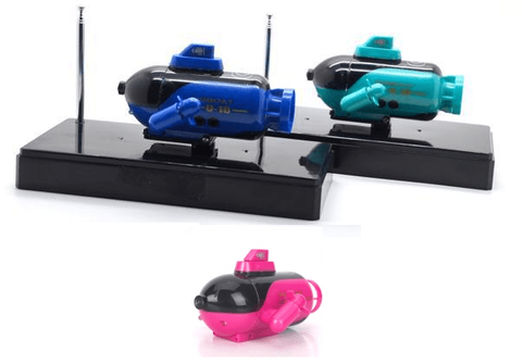 Mini RC Submarine In Blue, Green, And Pink