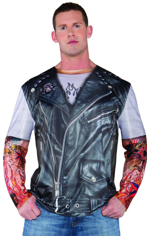 Photo-real Biker Jacket Shirt Costume