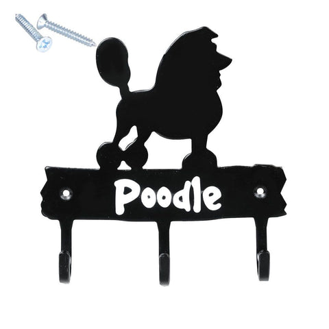 Poodle Leash Key Hook Household Hanger Pet Wall Rack Black