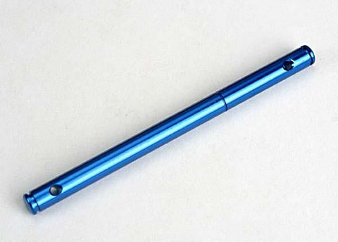 Pulley shaft, front (blue-anodized, light-weight aluminum)