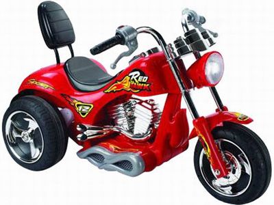 Red 12 Volt 3 Wheel Ride On Motorcycle For Children