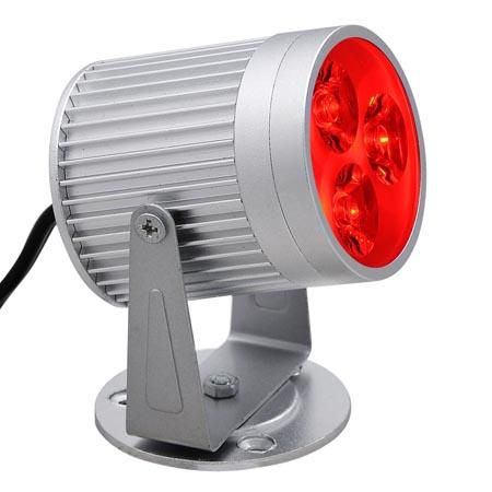 Red Aluminum Pin Spot 3 LED Light Disco Lighting