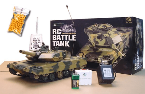 Electric Remote Control Battle Tank W/Real Cannon