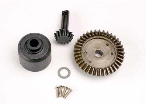 Ring gear, 37-T/ 13-T pinion/ diff carrier/6x10x0.5mm PTFE-coated washer (1)/ 2x8mm countersunk machine screws (4)