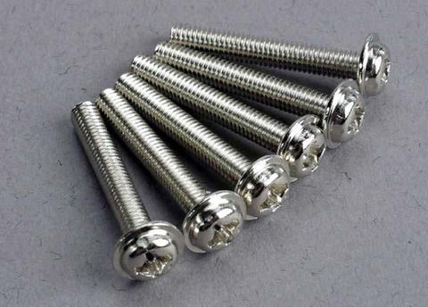 Screws, 3x20mm washerhead machine (6)