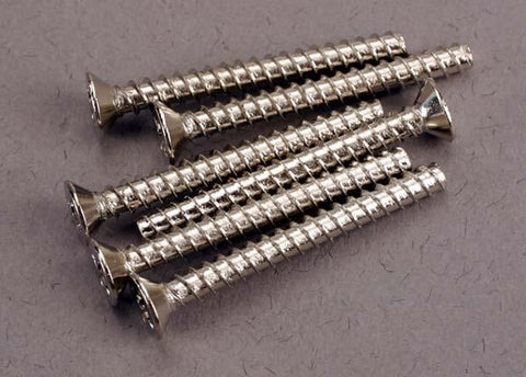 Screws, 3x28mm countersunk self-tapping (6)