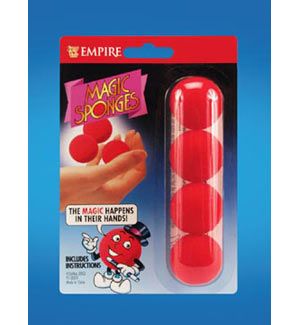 Set Of 4 Red Magic Sponge Balls