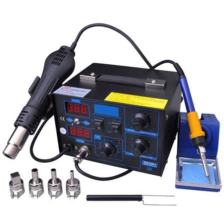 SMD Hot Air Gun & Soldering Iron Solder Station BGA PLCC ESD