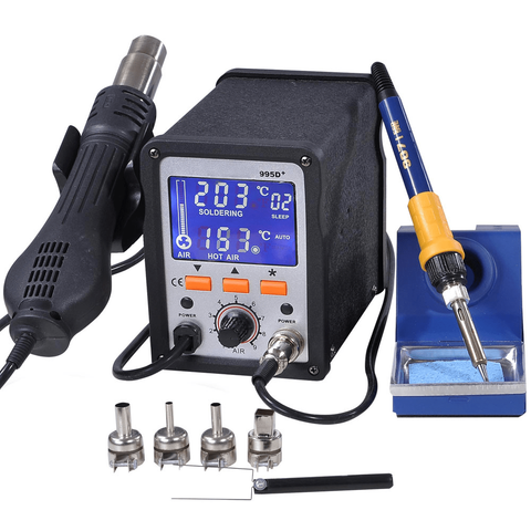 SMD Hot Air Rework Soldering Iron Station Dynamical Display