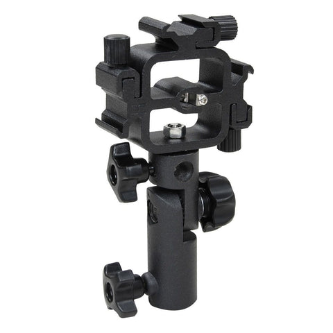 Swivel Triple Hot Shoe Adapter Umbrella Holder Bracket