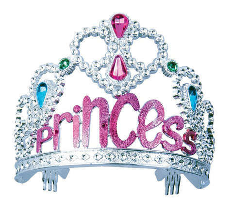 Tiara Princess Silver/pink Child Costume