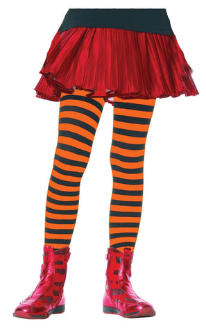 Tights Chld Striped Bkor 11-13 Costume