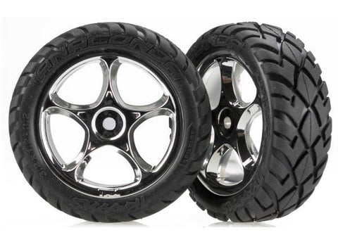 Tires & wheels, assembled (Tracer 2.2'' chrome wheels, Anaconda 2.2'' tires with foam inserts) (2) (Bandit front)