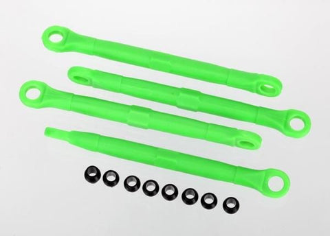 Toe link, front & rear, green (molded composite) (green) (4)/ hollow balls (8)