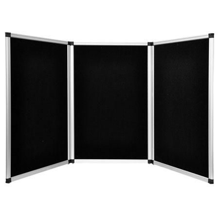 Trade Show Tabletop Folding Panel Display 3 Panels 6' Black