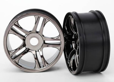 Wheels, split-spoke (black chrome) (front) (2)