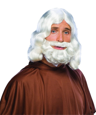 Biblical Beard & Wig White Costume