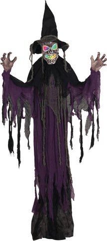 6' Hanging Creepy Witch Costume