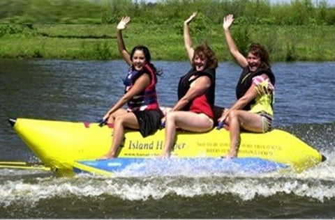 Yellow 3 Person Banana Boat Inflatable Raft