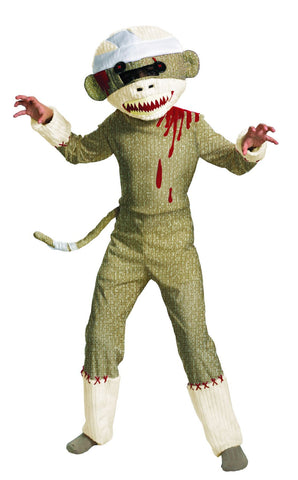 Zombie Sock Monkey 7-8 Costume