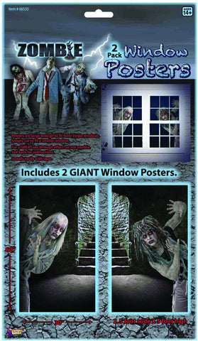 Zombie Window Clings Costume